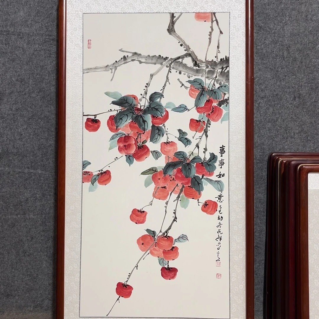 国画书画作品带框63×123