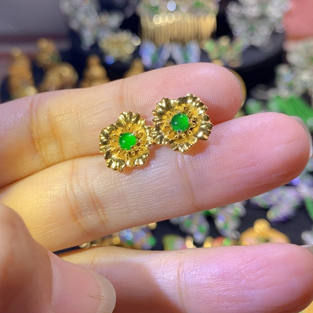 银S925镶嵌挂件翡翠