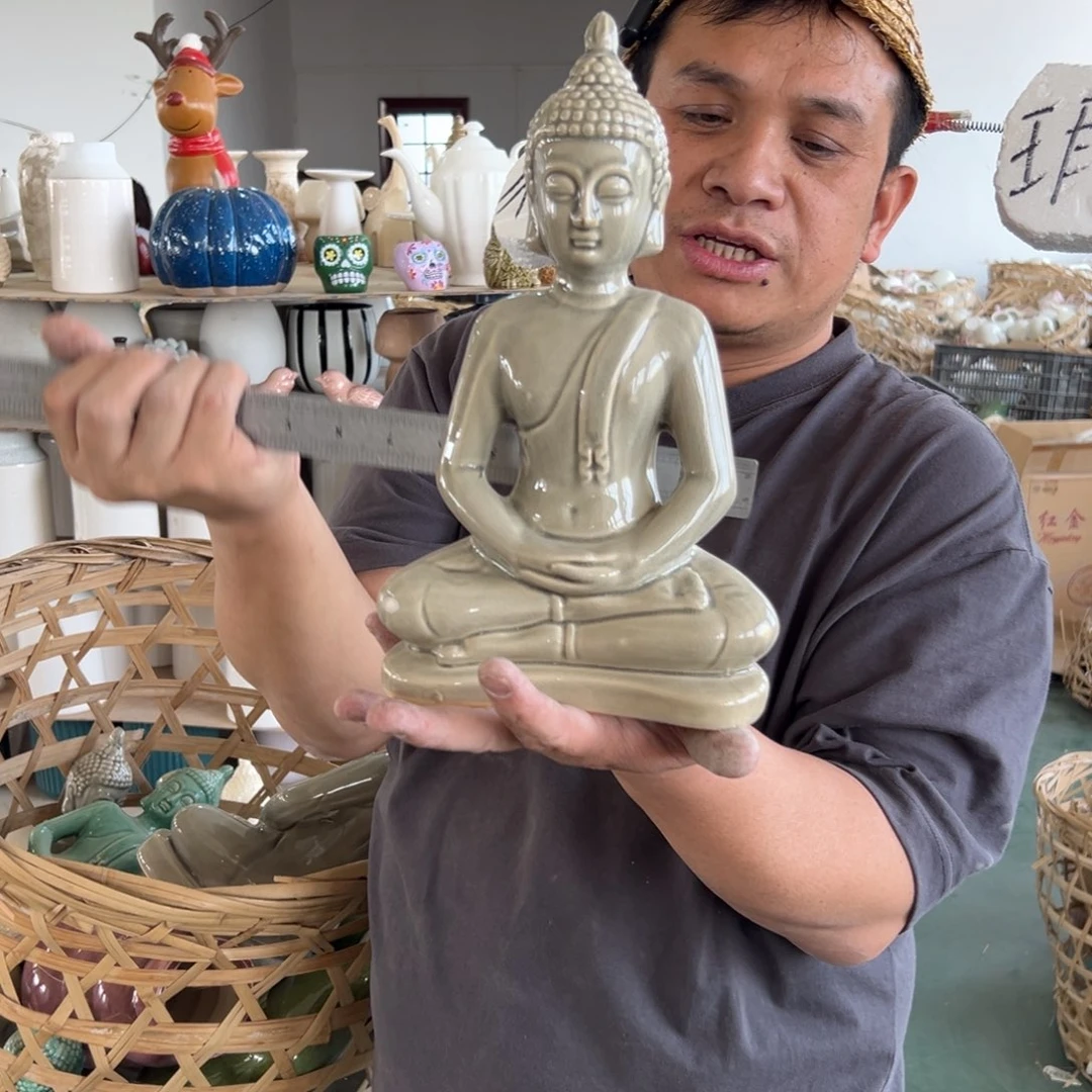 摆件25 号高中低温陶瓷瓶（部分微瑕）