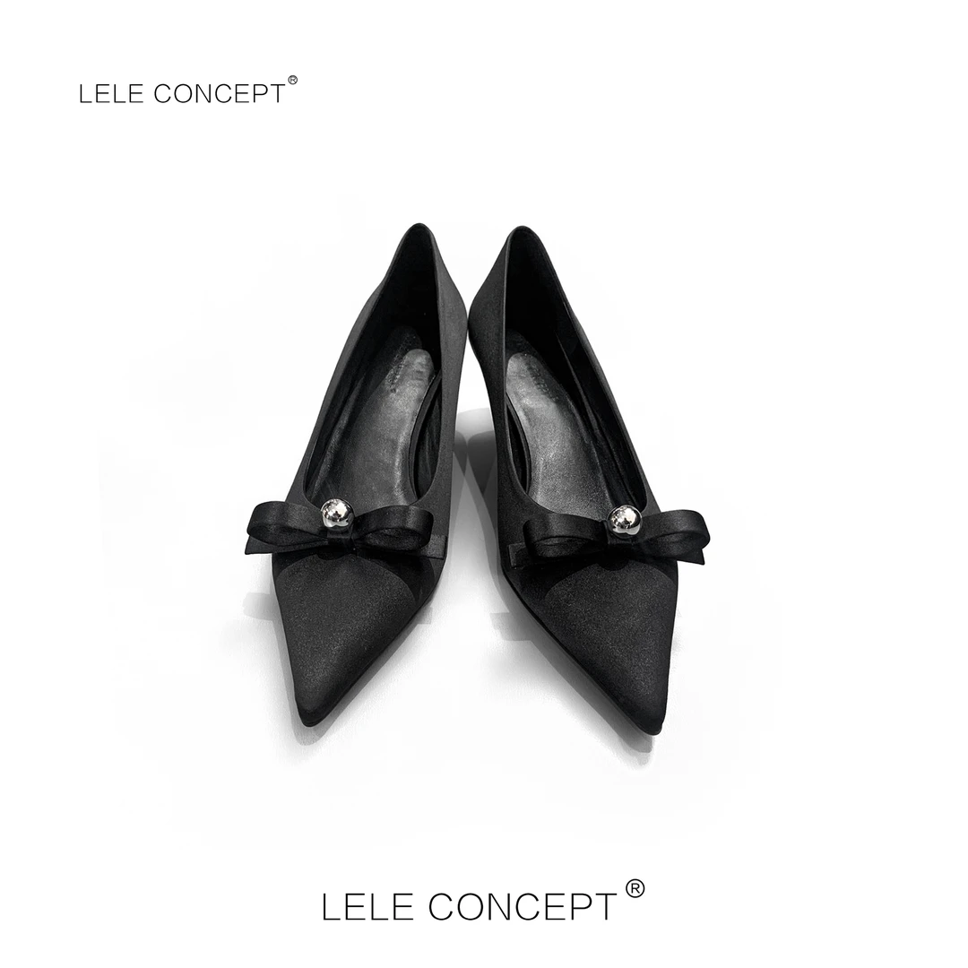 LELE CONCEPT丨【精选推荐】法式轻奢优雅高级感蝴蝶结瓢鞋X0182