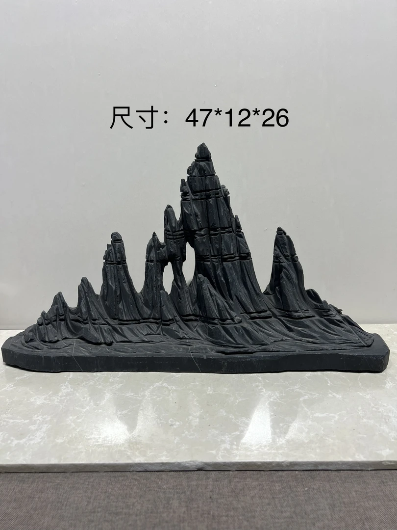 天一石坊 灵璧石摆件 手工雕刻（34）尺寸：47*12*26