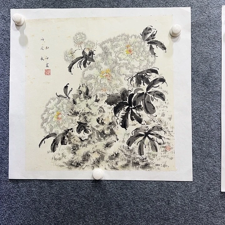 国画知鱼之乐纯手绘