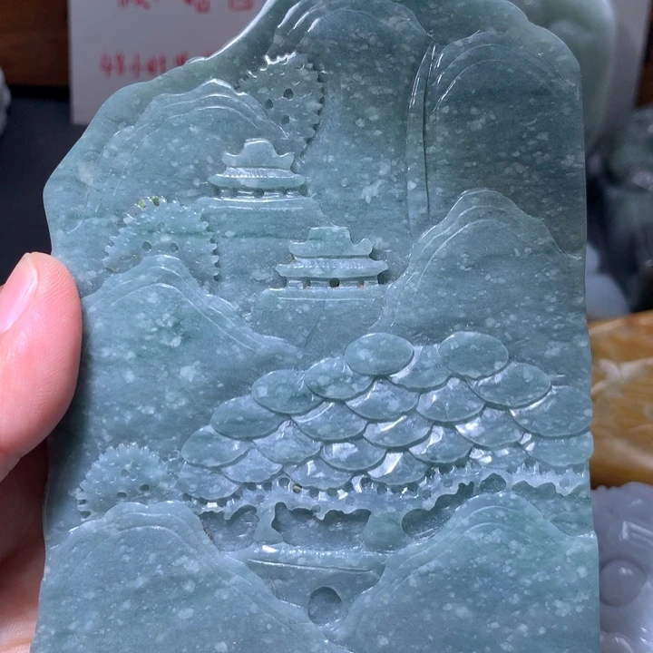 翡翠未镶嵌颈饰保真天然A货翡翠