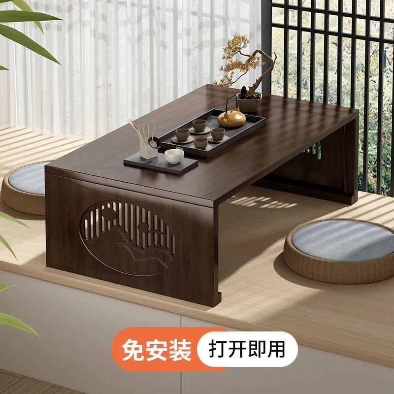 榻榻米矮茶桌日式茶几实木小桌子飘窗折叠阳台炕桌茶台折叠小茶几