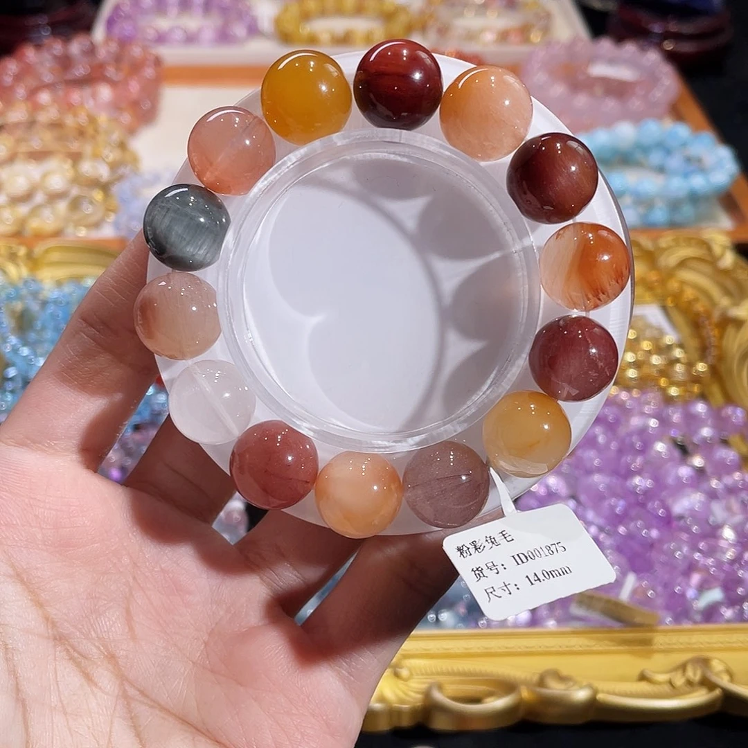 水晶手链未镶嵌粉彩兔毛14