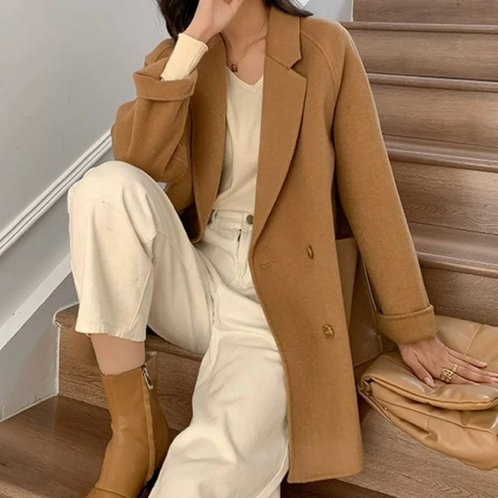 宏丰2417【反季大促】经典百搭修身双面羊毛大衣反季大衣外套