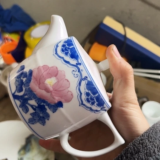 盘手绘壶一个陶瓷陶瓷