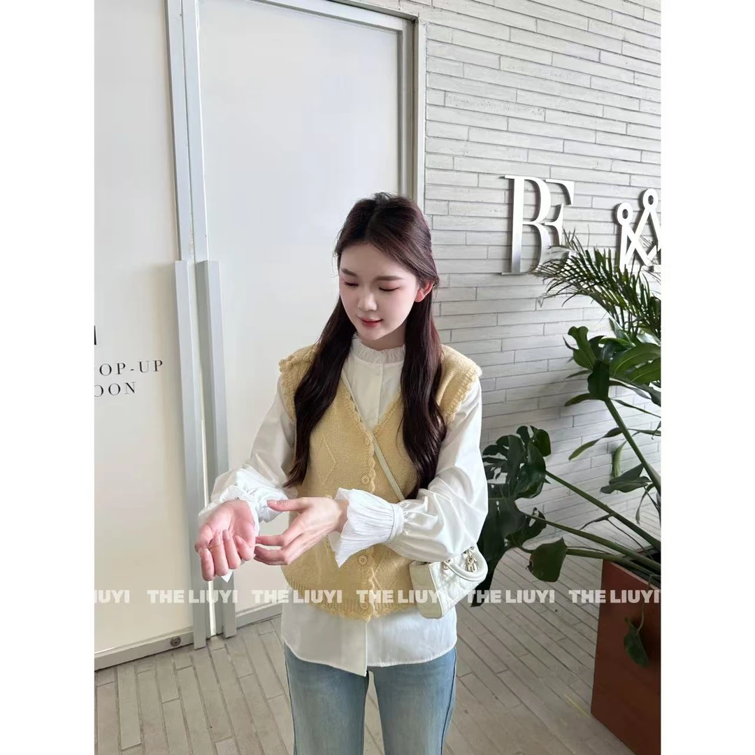 【LIUYI】法式气质设计感百搭衬衫52183