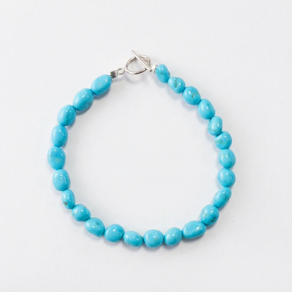 5-6mm天然睡美人绿松石S925手链072255/072256