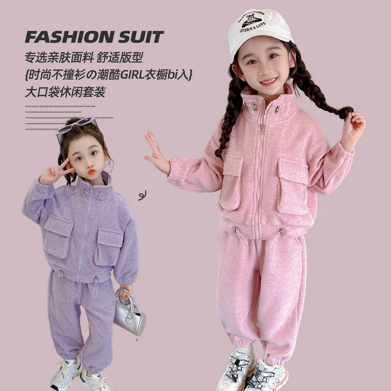 2025春款女童时尚工装套装