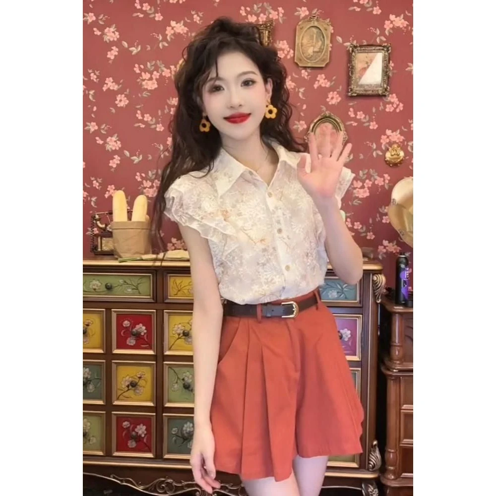 衬衫女2025夏款漂亮小衫新款时尚洋气衬衣复古气质减龄百搭上衣