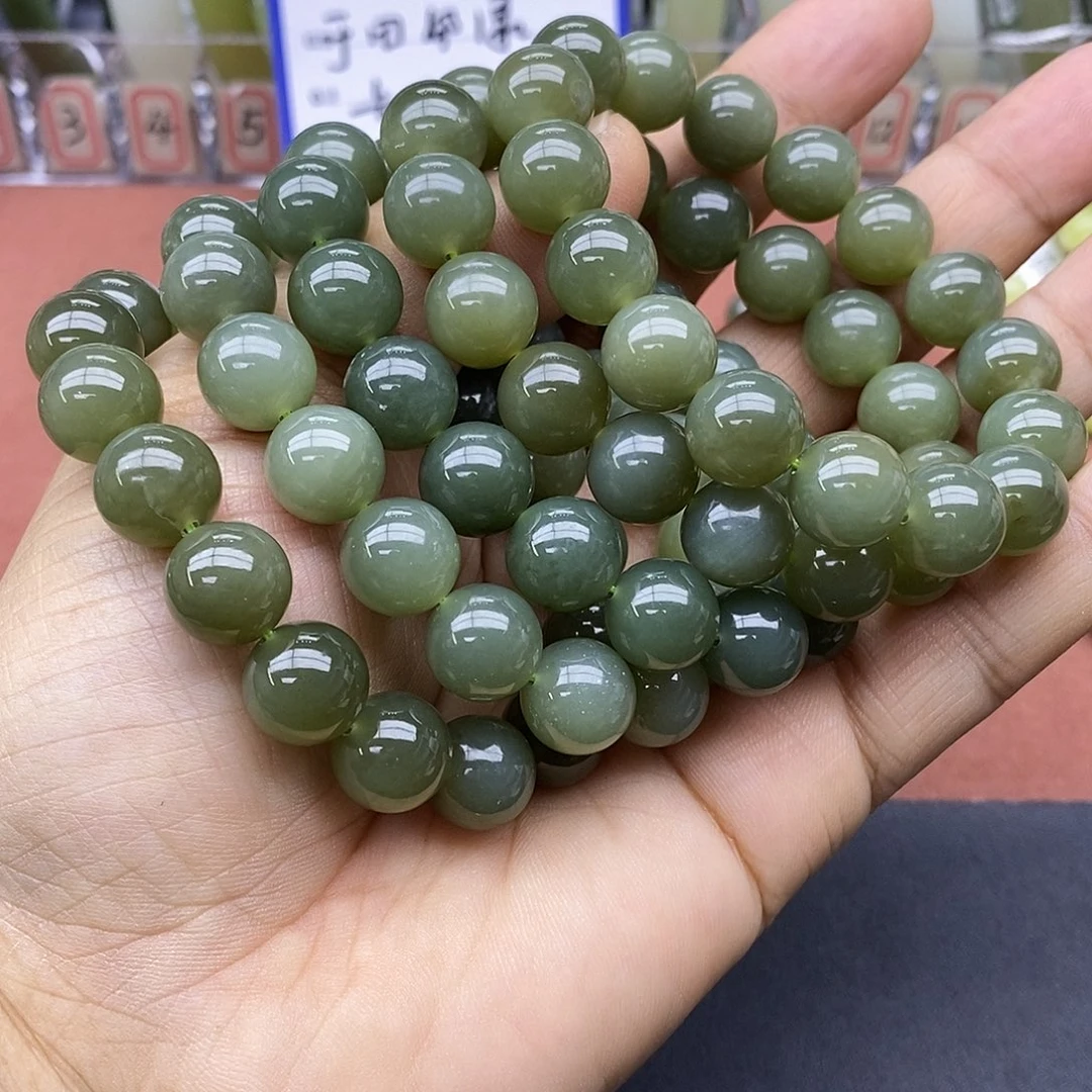 未镶嵌手链和田玉卡12拍一发一