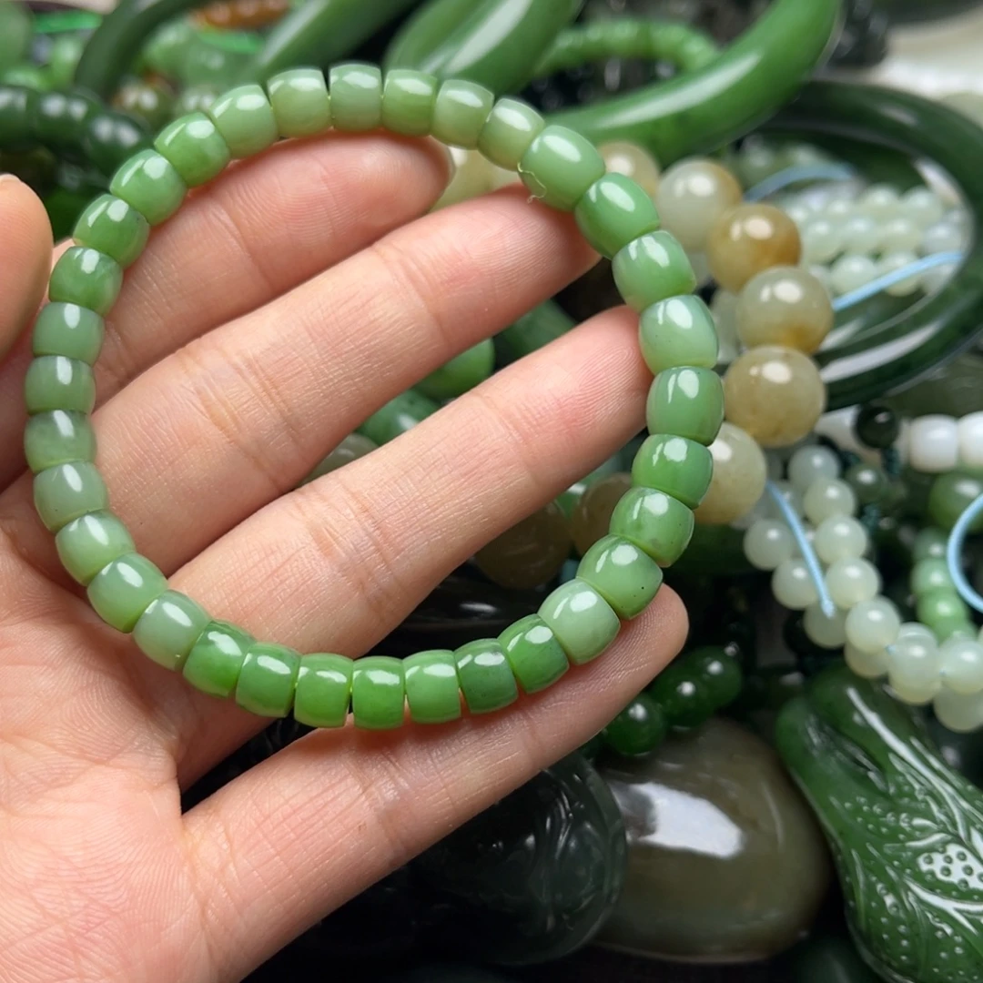 和田玉（碧玉）未镶嵌手串
