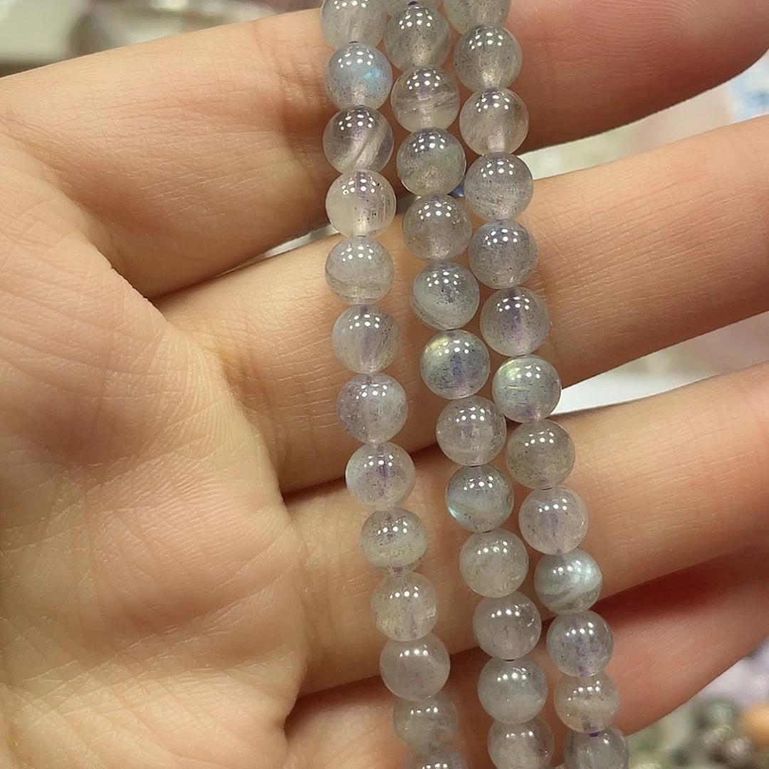 水晶手串未镶嵌蓝月光手串三圈6Ｍ+