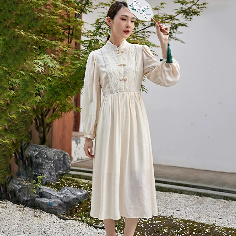 34021【觅系列】新中式国风连衣裙33MX017A120