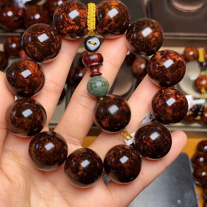 花梨木类手串/手链黄花梨风化料老挝花梨土埋料2.0