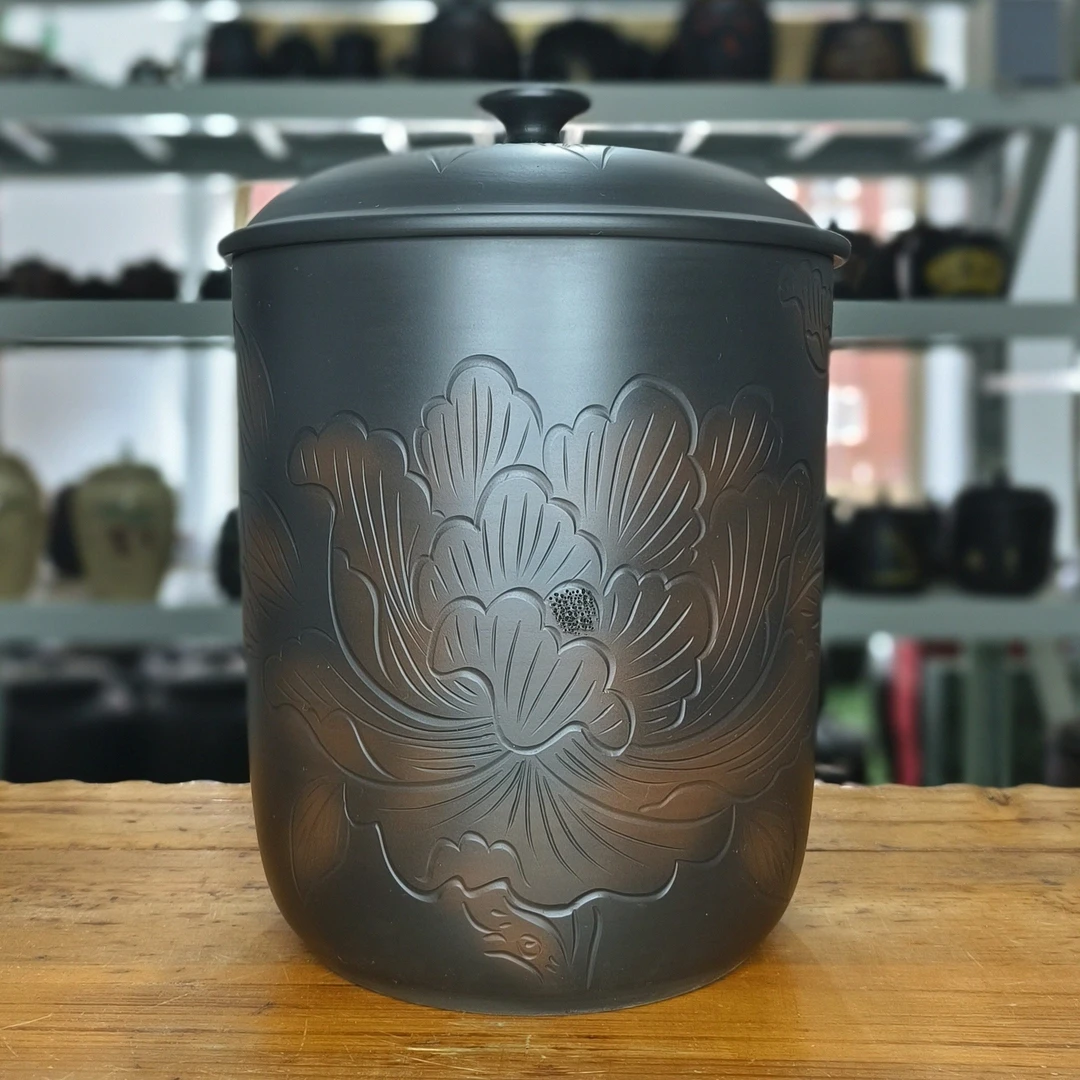 建水紫陶11饼茶叶罐九饼罐1公斤散茶2斤散茶茶缸家用茶叶罐防潮