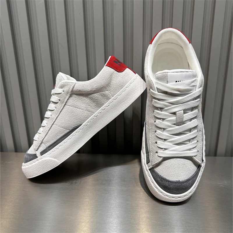 男鞋2025春秋季新款低帮系带板鞋舒适百搭休闲鞋潮流时尚运动鞋男