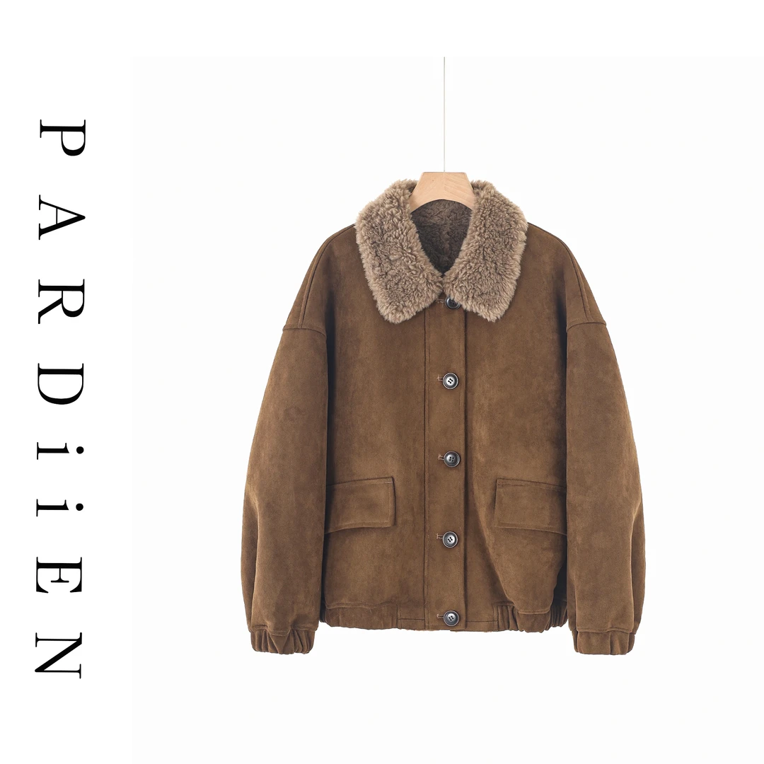 【北总严选】帕迪恩翻领加厚秋冬百搭慵懒风羊毛外套25PD-25B2053