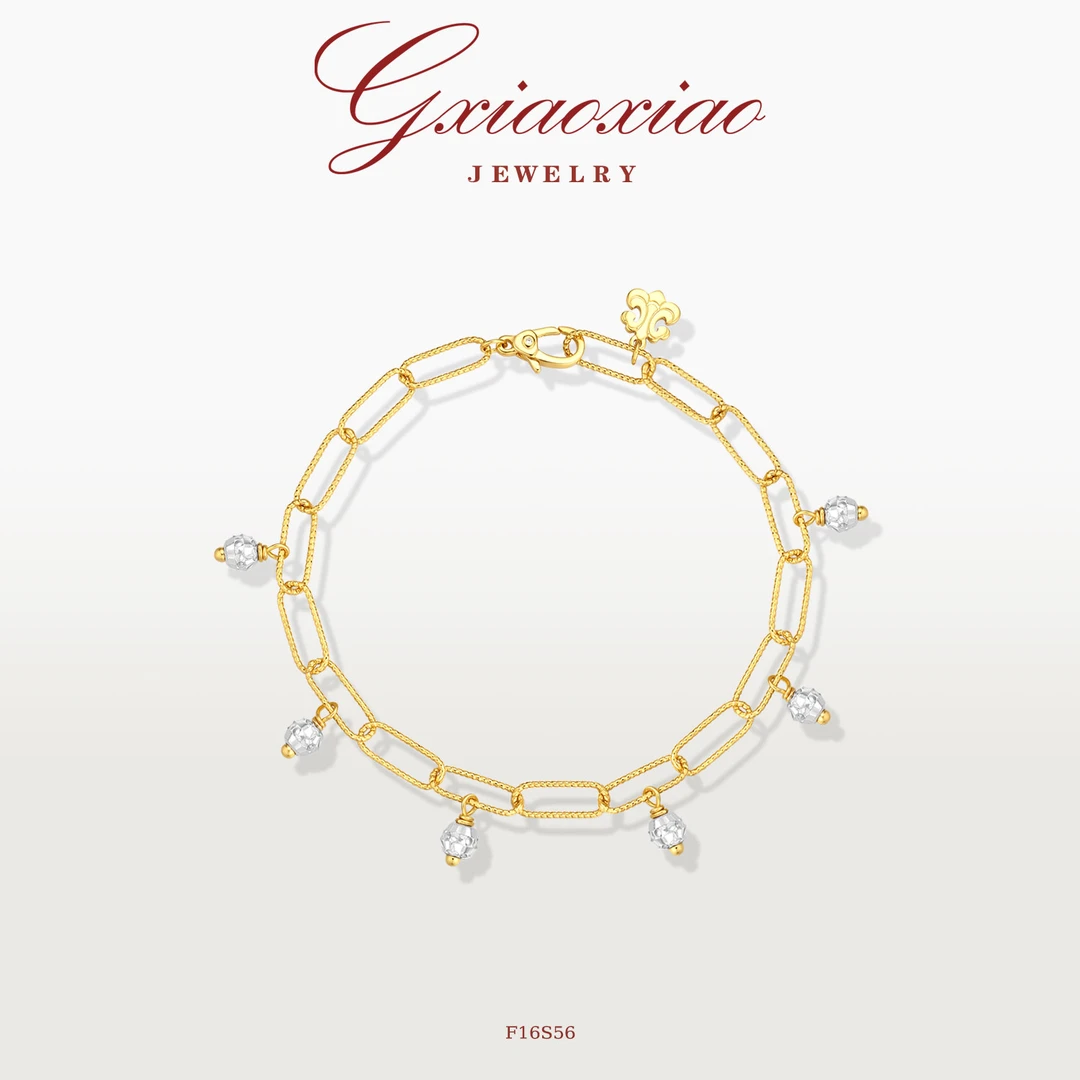 G XIAOXIAO 镀K金 法式轻奢时尚高级感意大利手链 F16S56