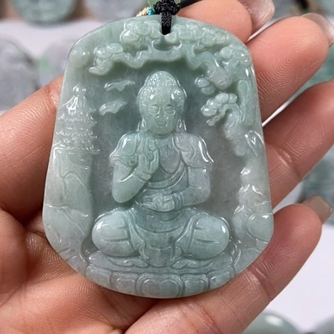 翡翠颈饰未镶嵌阿尼陀佛福利