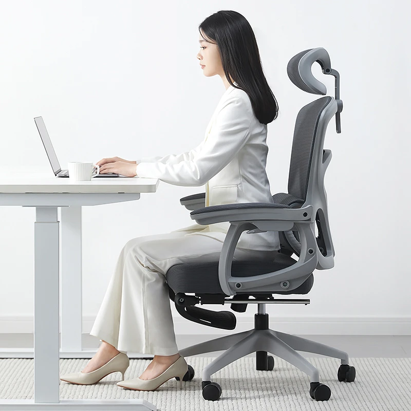 书房电脑椅简约久坐舒适升降座椅办公椅靠背书桌旋转椅子LY