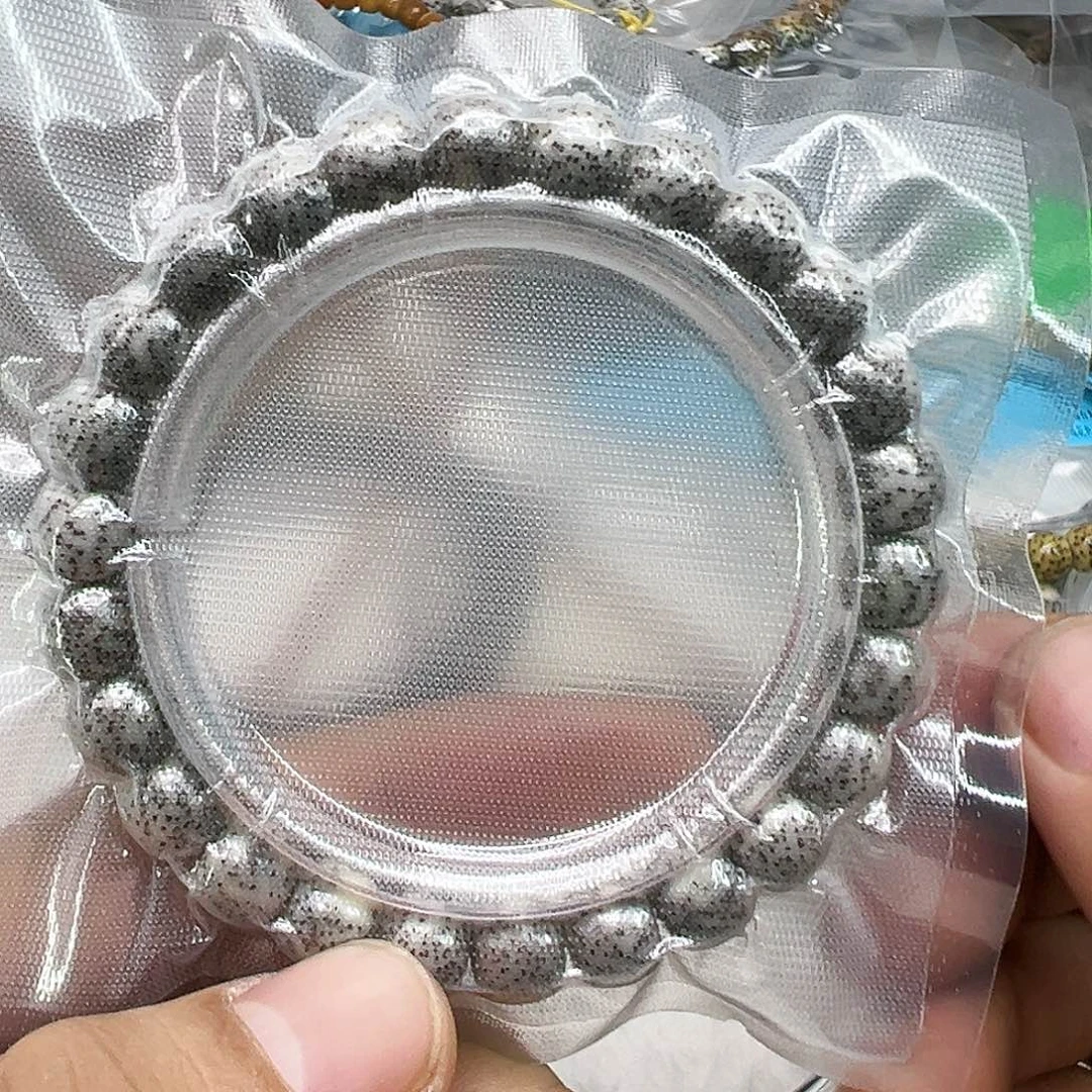 星月菩提手串90王者糯冰奶奶灰石玉星月菩提单圈98