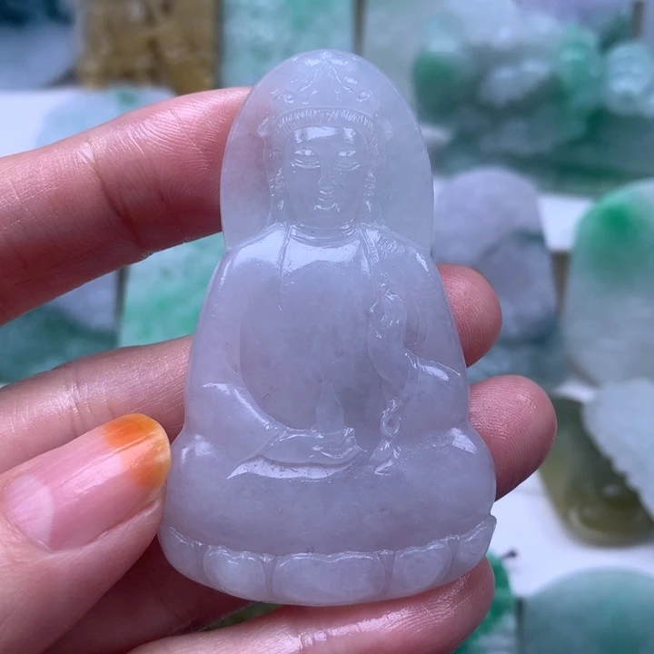 定制翡翠未镶嵌挂件素衣观音挂件