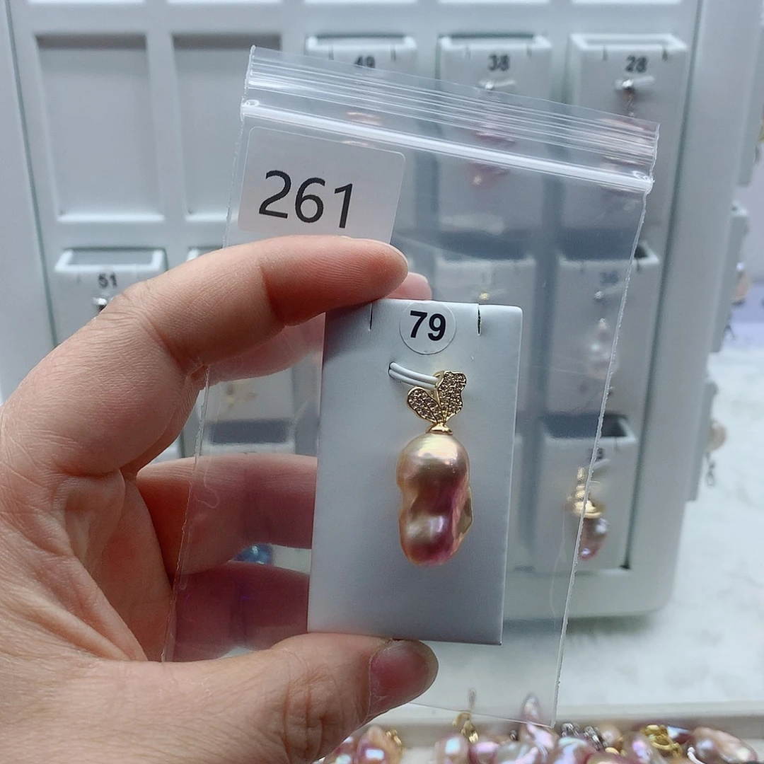 合金淡水珍珠吊坠(不含链)