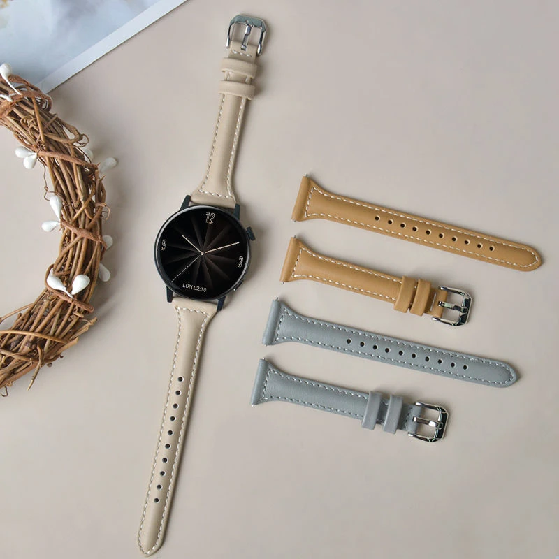 适用华为GT3手表带女GT2Pro保时捷运动真皮ECG小蛮腰荣耀Magic2女