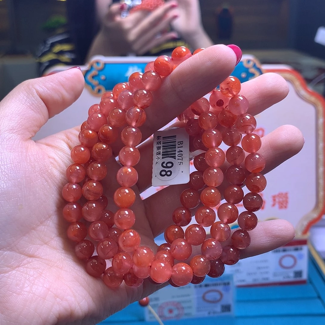 【闪购商品】南红玛瑙手串未镶嵌保山多圈7mm