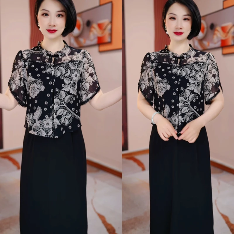 时尚气质假两件连衣裙遮肉显瘦修身中长款JX025夏季新款洋气显白