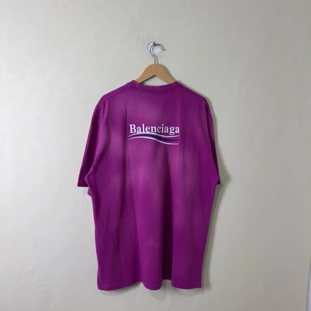 未使用 Balenciaga/巴黎世家 粉色可乐刺绣短袖 M码