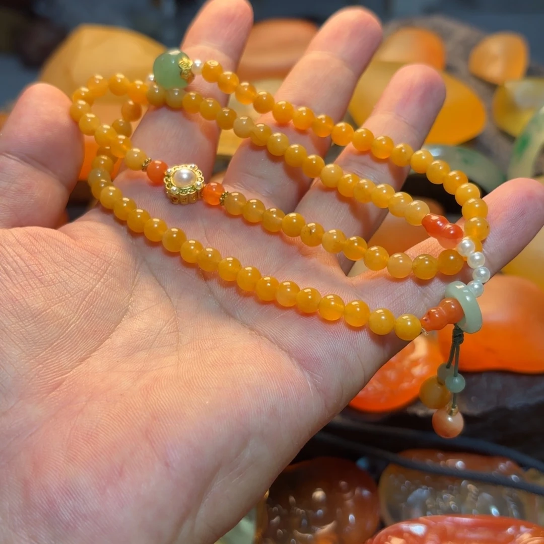 小***彩未镶嵌手串石英岩玉