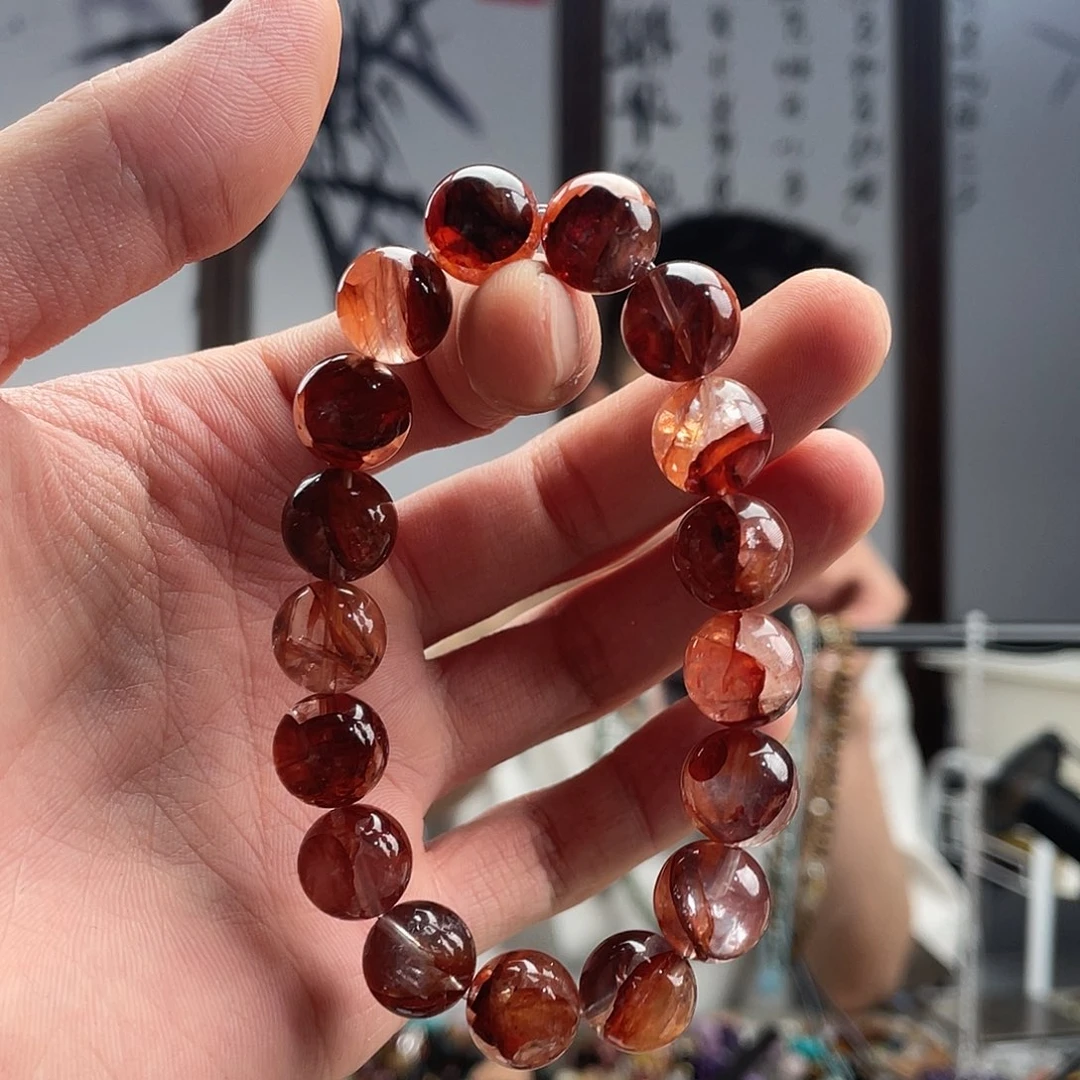 水晶手链未镶嵌红胶花12+