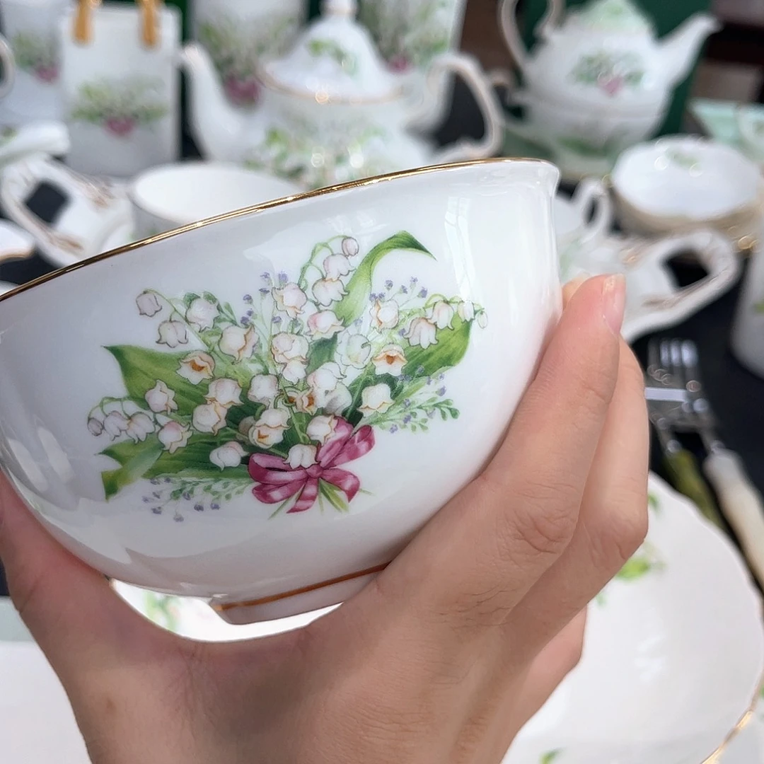 风***子骨瓷六个饭碗—————-