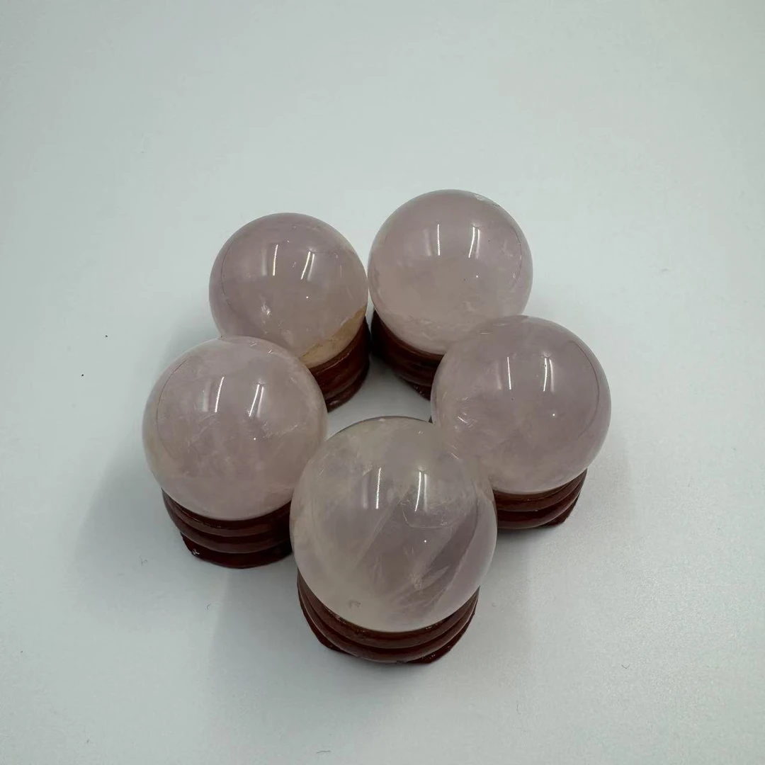 【云上水晶】Z184 粉水晶球摆件 配底座 多样性发其一