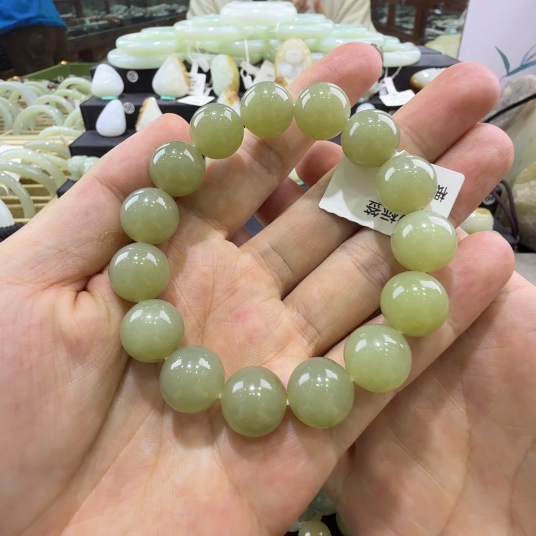 和田玉未镶嵌手串新疆和田玉手串卡14