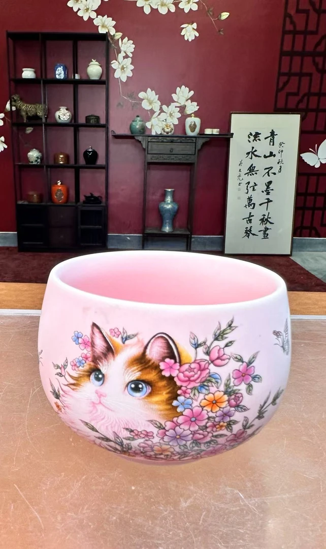 粉色猫咪缸杯ZH1125（fl）