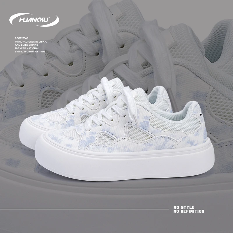 环球配裙子小白鞋女款2025冬季网面透气女鞋新款爆款运动百搭板鞋