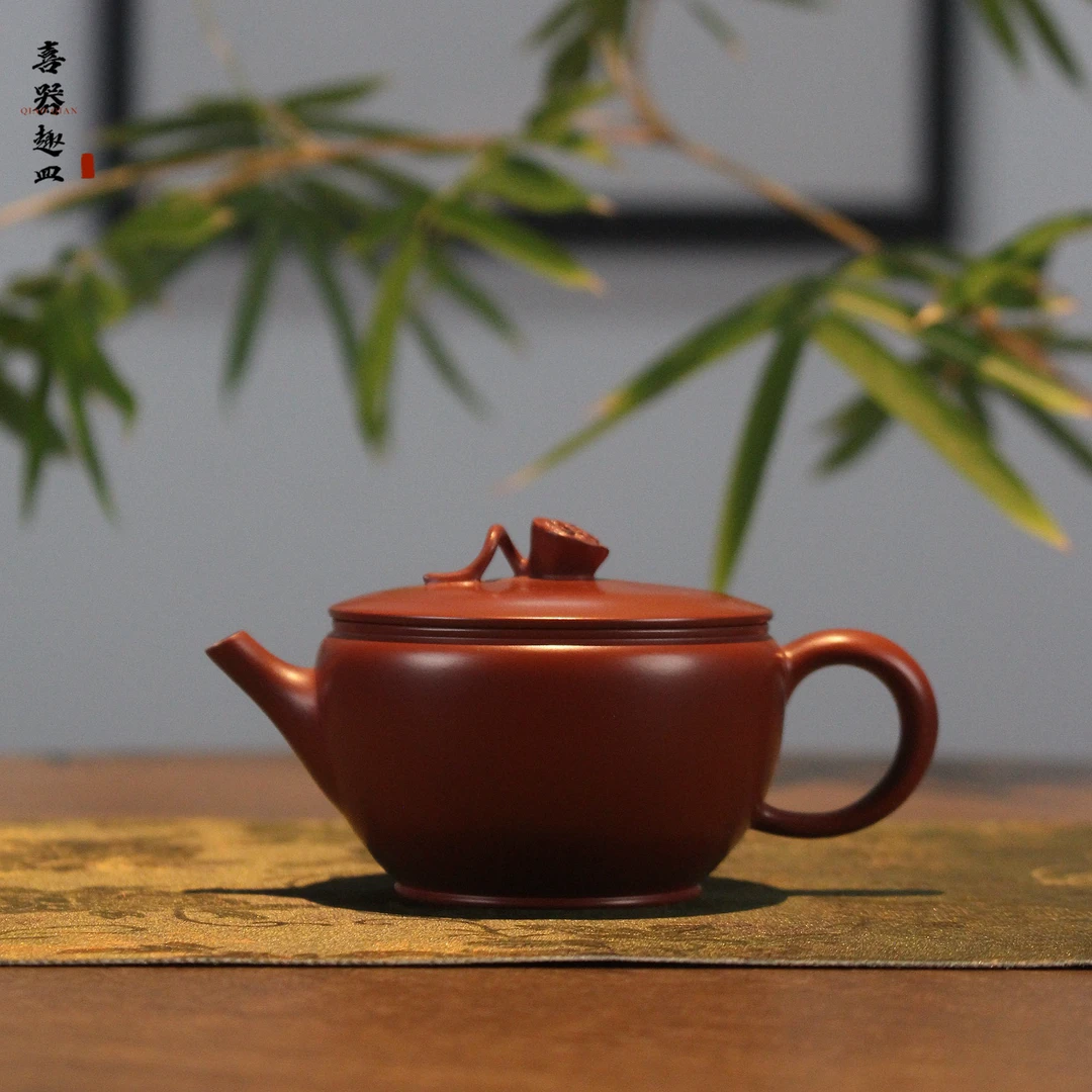 喜器趣皿 老安顺章广鑫-莲韵壶 约110cc 潮州手拉壶全手工泡茶壶