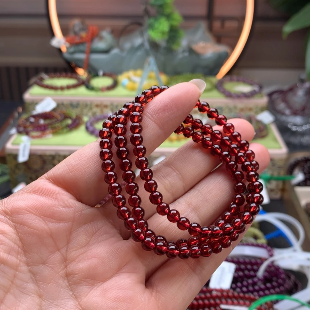 石榴石手串未镶嵌手串5
