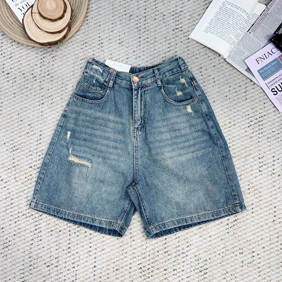 2025夏季新款做旧休闲牛仔短裤4251