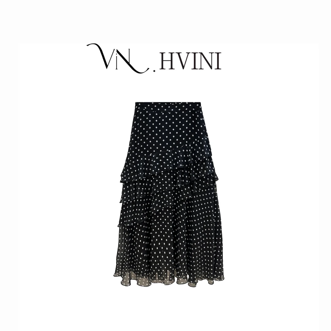 【波点雅致】2025夏季新款休闲气质半身裙半裙L5011