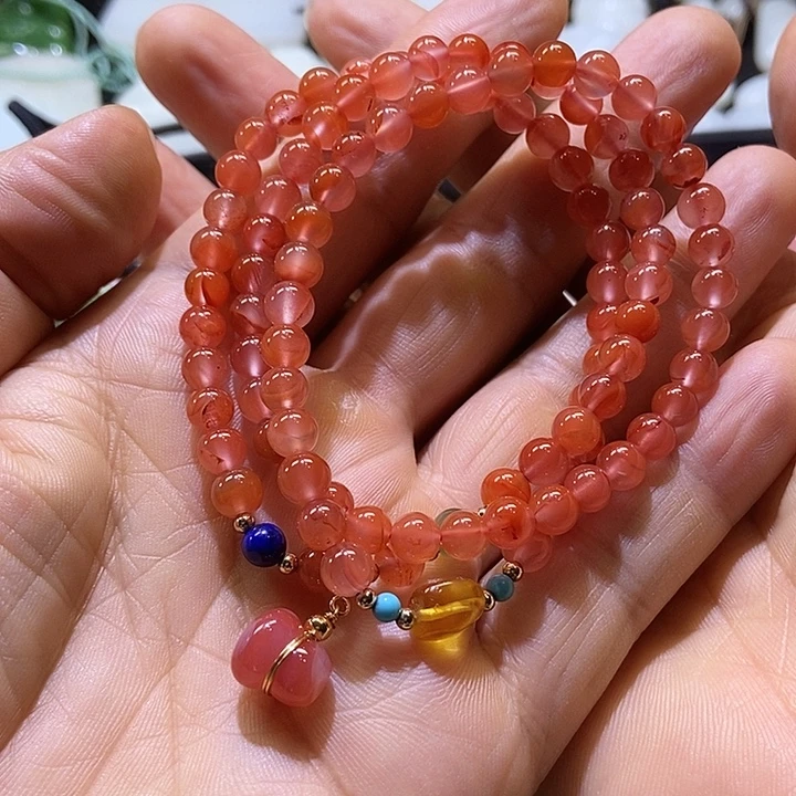 南红玛瑙合金手链