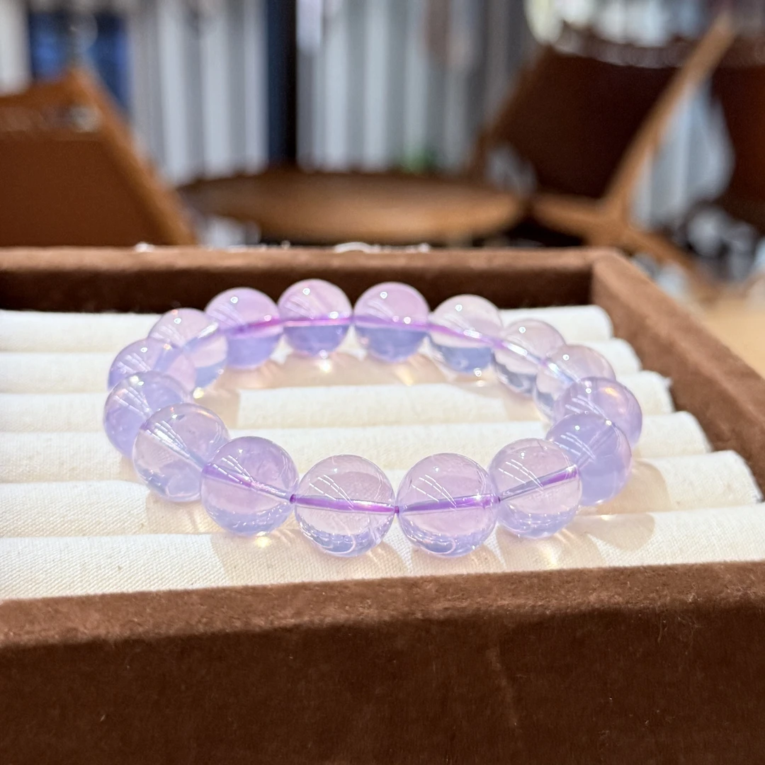 晶挖挖天然仙女紫紫玉晶水晶手串时尚百搭潮流气质（7599）