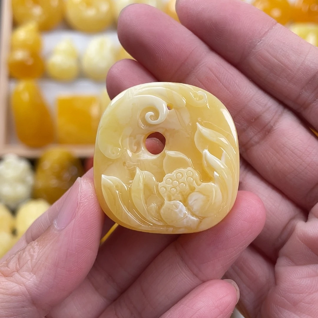 未镶嵌颈饰蜜蜡蜜蜡