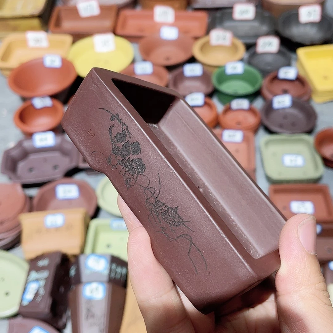 紫砂小盆9*6*2微瑕