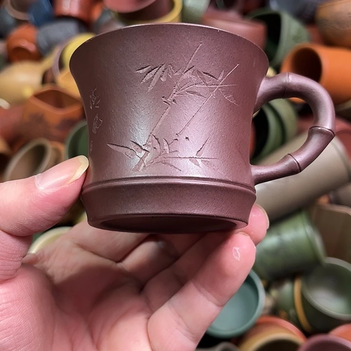 紫砂茶杯全手工紫砂主人杯