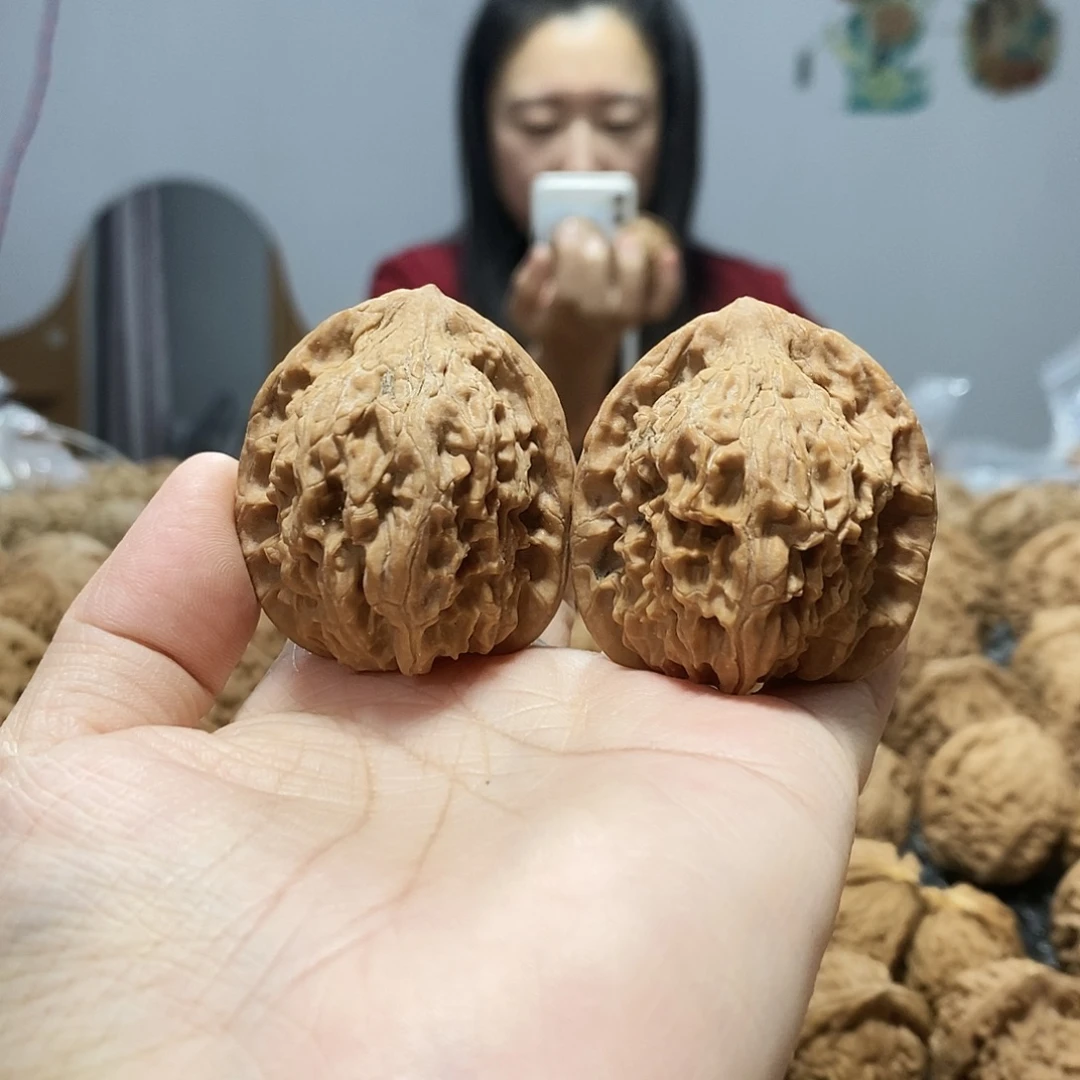 吊坠文玩核桃红狮子39